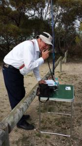 Can't wait - young guys sit on the ground - older guys usually use a chair - Photo by David, VK5KC