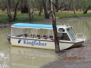 The cruise boat moored in Broken Creek