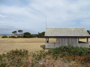 A barbecue facility made an excellent shack!