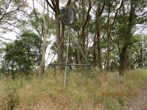 The Trig Point Mt Warrenheip: my operating position.