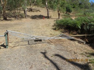 Vandals at work: or your taxes being wasted: Almanda Mine Scott Creek CP