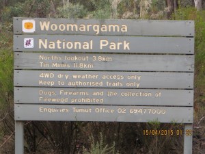Woomargama NP track maker at 3.8k mark