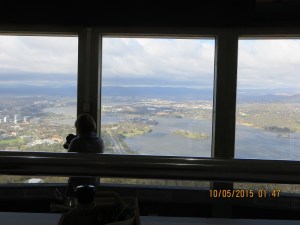 At last, coffee in the tower restaurant!