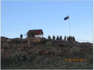 RAAF personnel gathering at Farina for ceremony