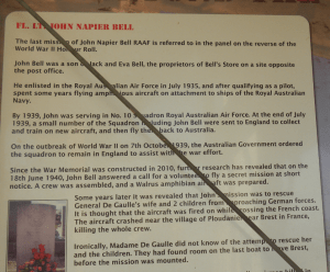 Remembering FL TL John Napier Bell. JCD photo