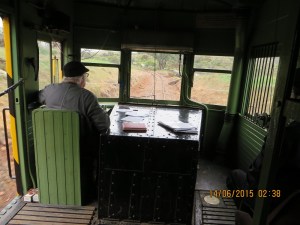 The Driver's cabin in the 'Barwell Bull'