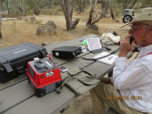 This picture shows my set up for this activation including the 33 amp hour 'thumper'/