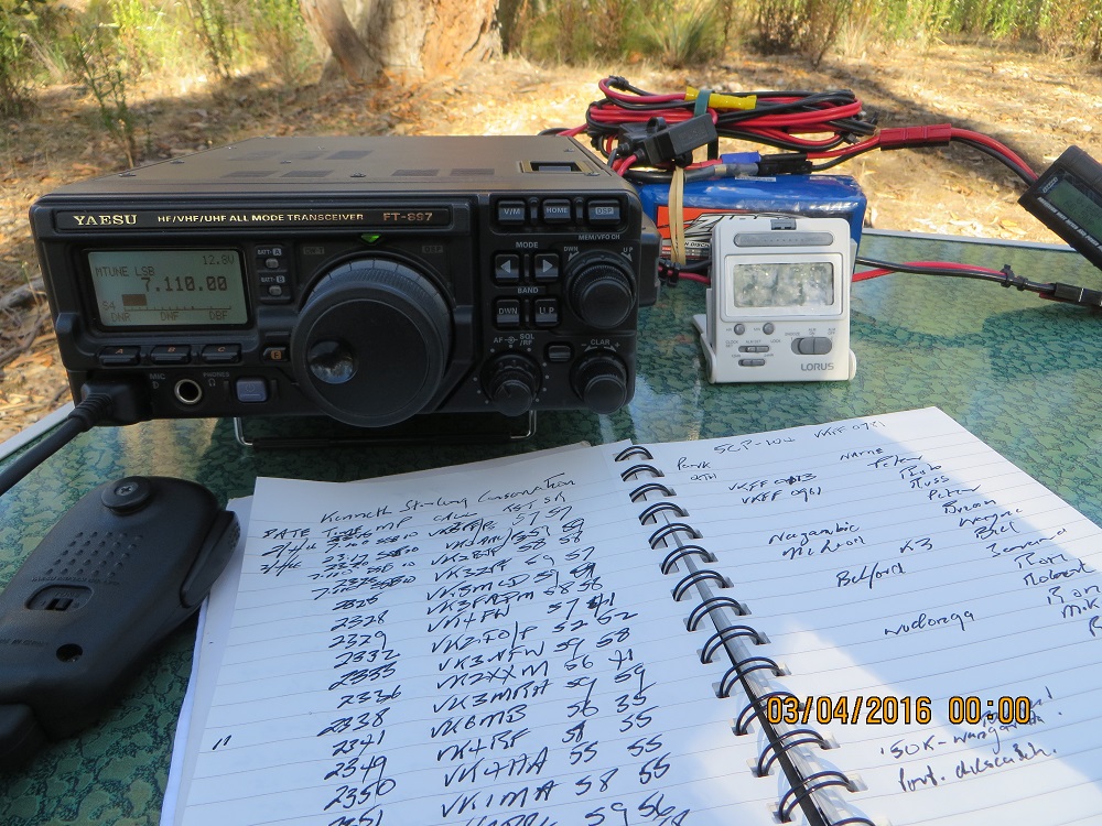 FT897, log and LiFePO4 battery