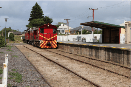 Cockle Train entering Goolwa station