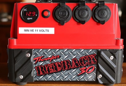 Front view showing voltmeter